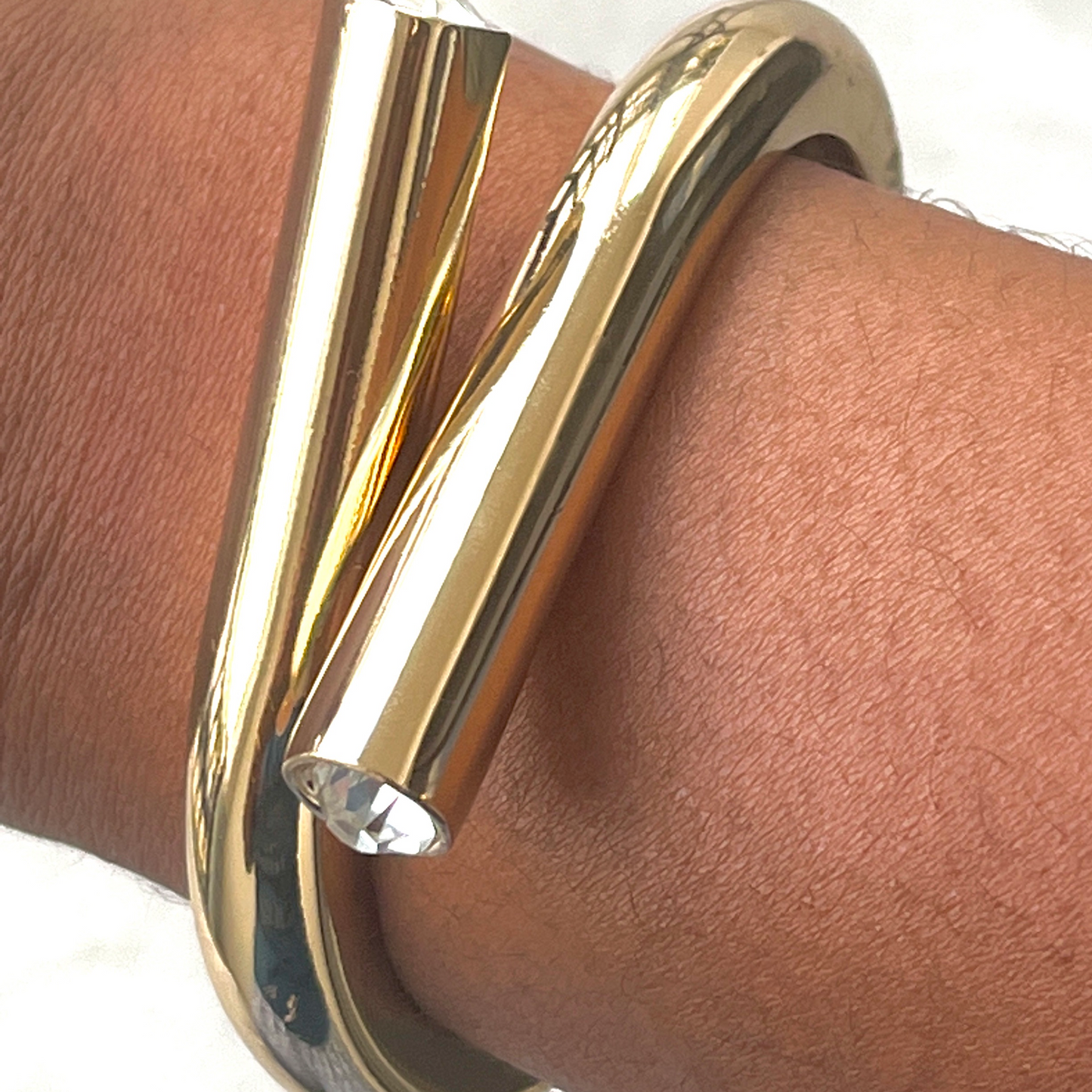 Milan Crystal Hinged Bangle