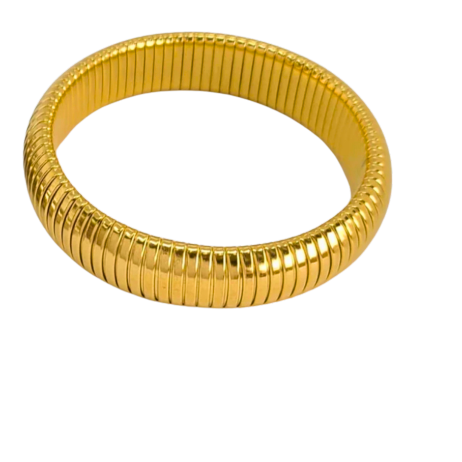 Chardae Chunky Bangle-Gold Plated