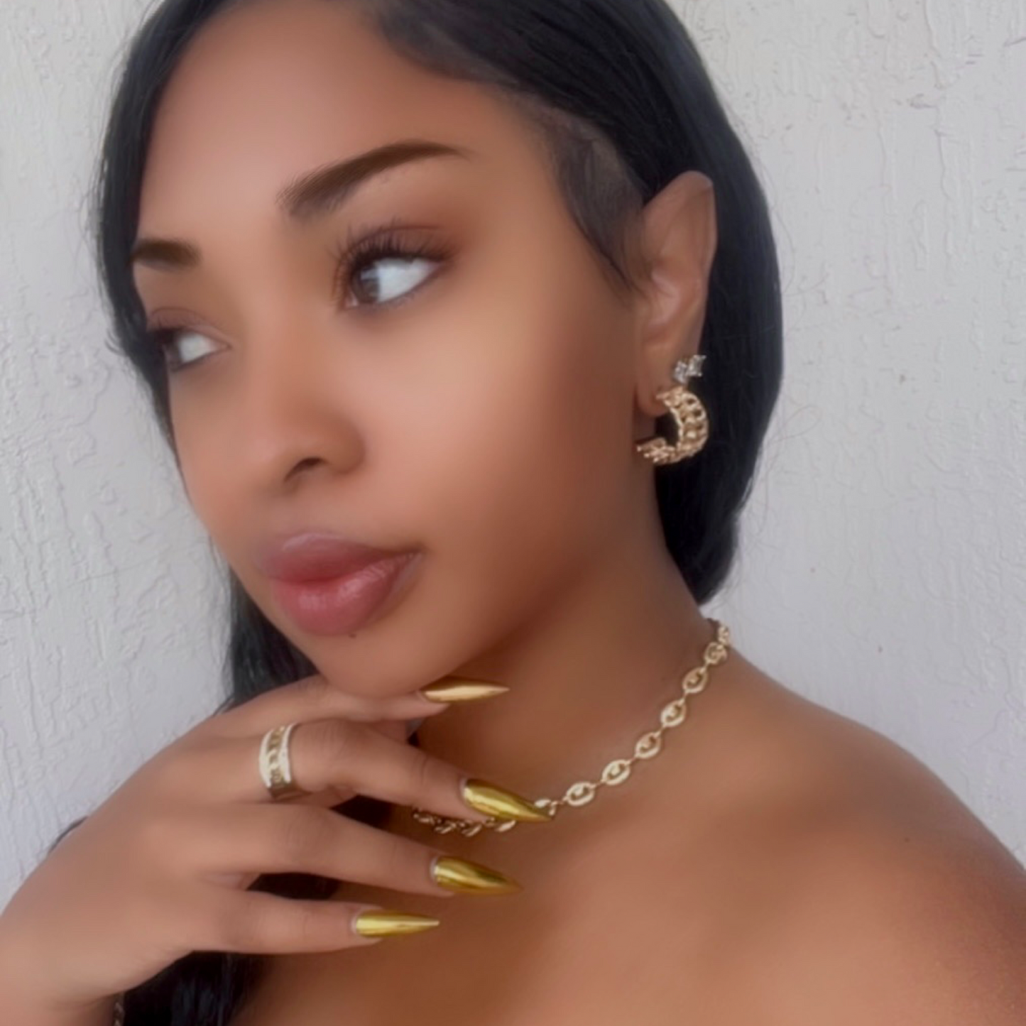 Tasia Half Hoop Earrings-18k Gold Filled