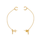 Dina Cross Cuff Earrings-18k Gold Plated