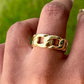 18k Gold Plated Rita Curb Band Ring