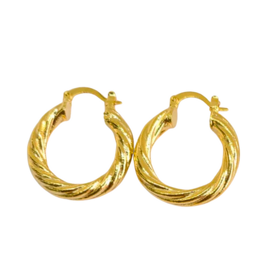 Melia Hoop Earrings-18k Gold Plated