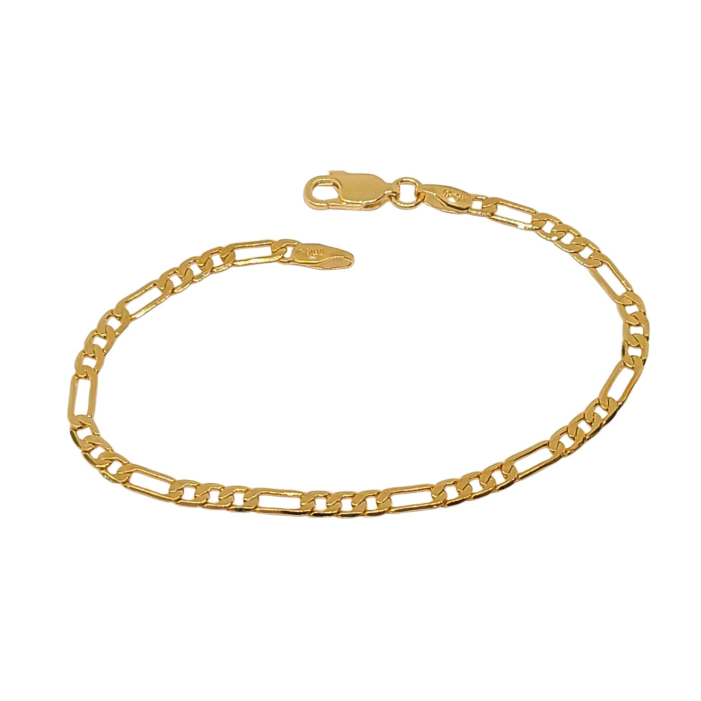 Figaro Necklace and Bracelet Set-18k Gold Filled