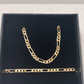 Figaro Necklace and Bracelet Set-18k Gold Filled