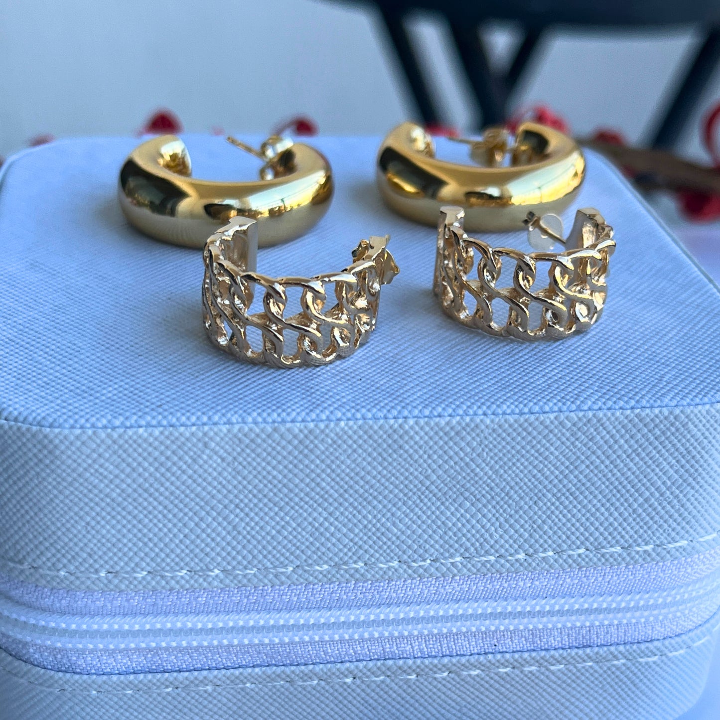 Tasia Half Hoop Earrings-18k Gold Filled