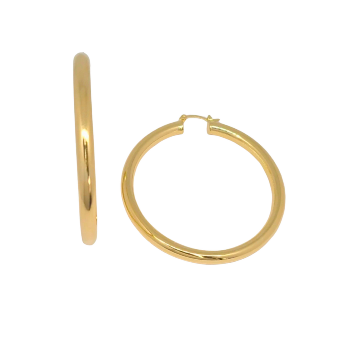 Rhea Hoop Earrings-18k Gold Plated