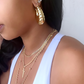 Cassie Chunky Hoop Earrings-18k Gold Plated