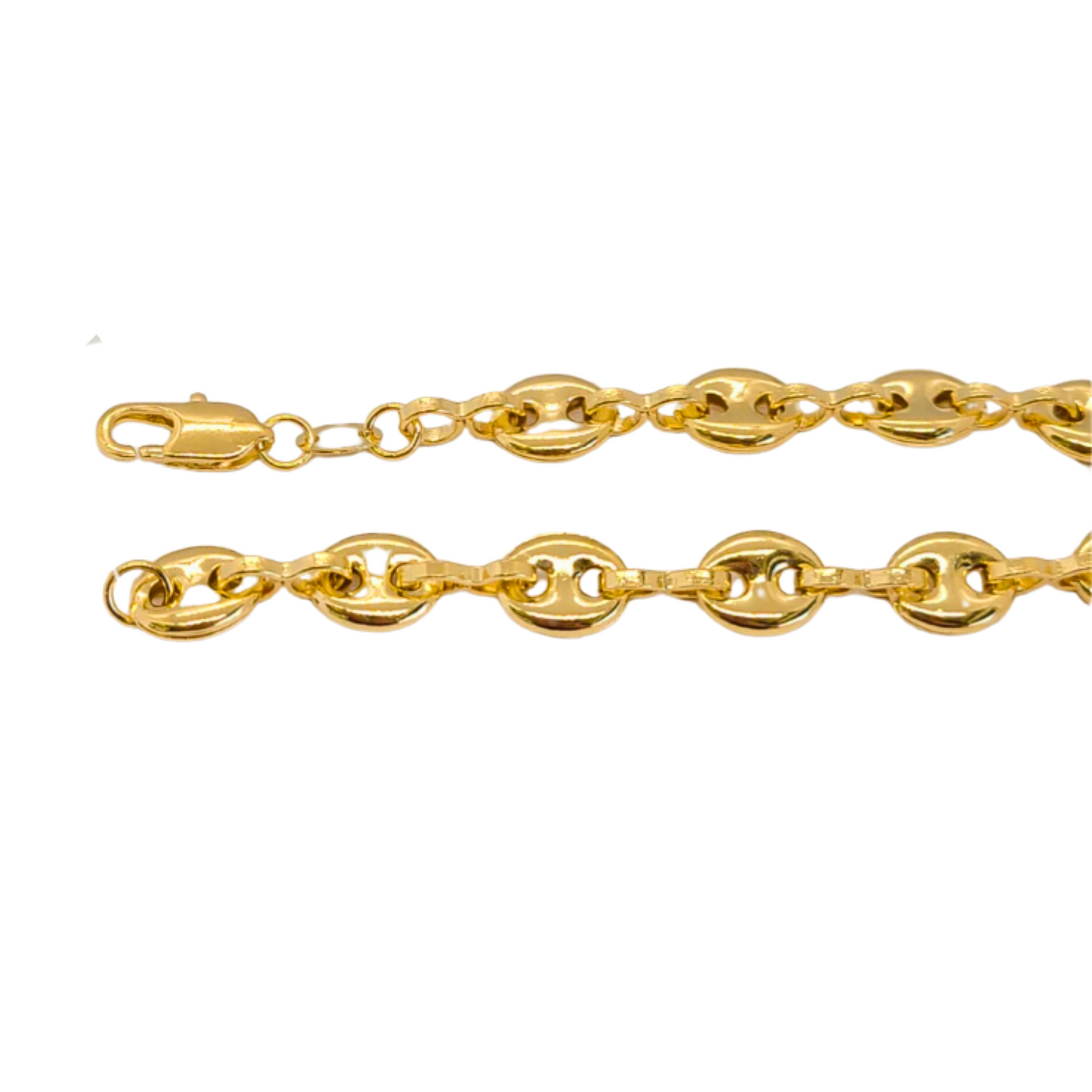 Hollow Puff Mariner Link Bracelet-18k Gold Filled