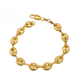 Hollow Puff Mariner Link Bracelet-18k Gold Filled