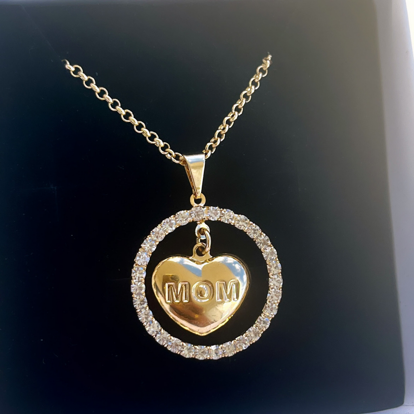 Radiant Mom Zircon Pendant Necklace-18k Gold Filled