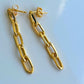 Ciara Paper Clip Earrings-18k Gold Plated