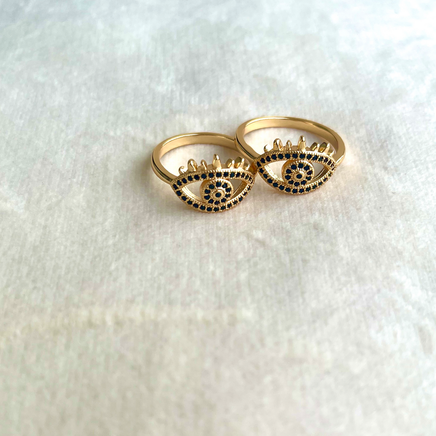 Carole Evil Eye Ring-18k Gold Filled