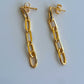 Ciara Paper Clip Earrings-18k Gold Plated