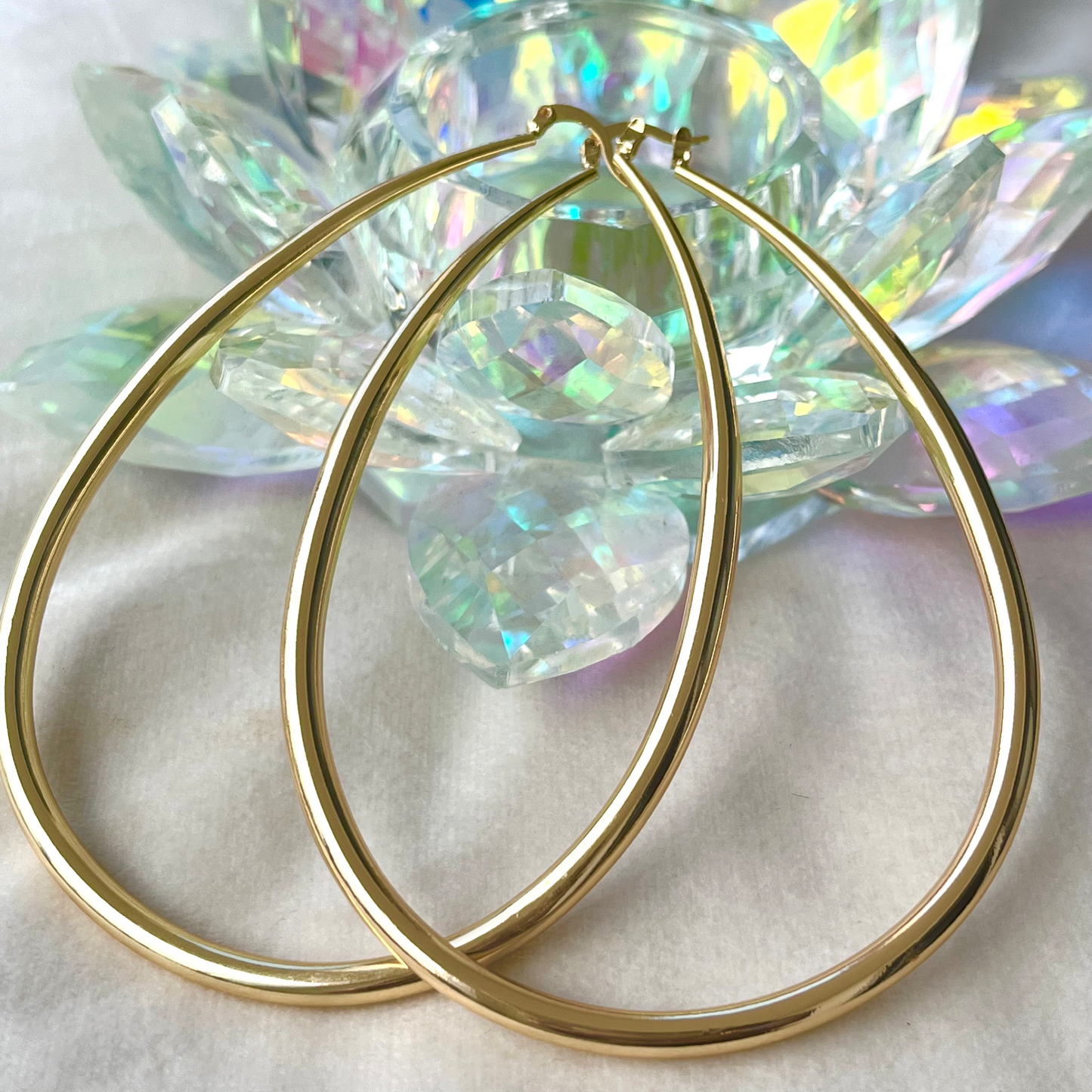 Rena Hoop Earrings-18k Gold Plated