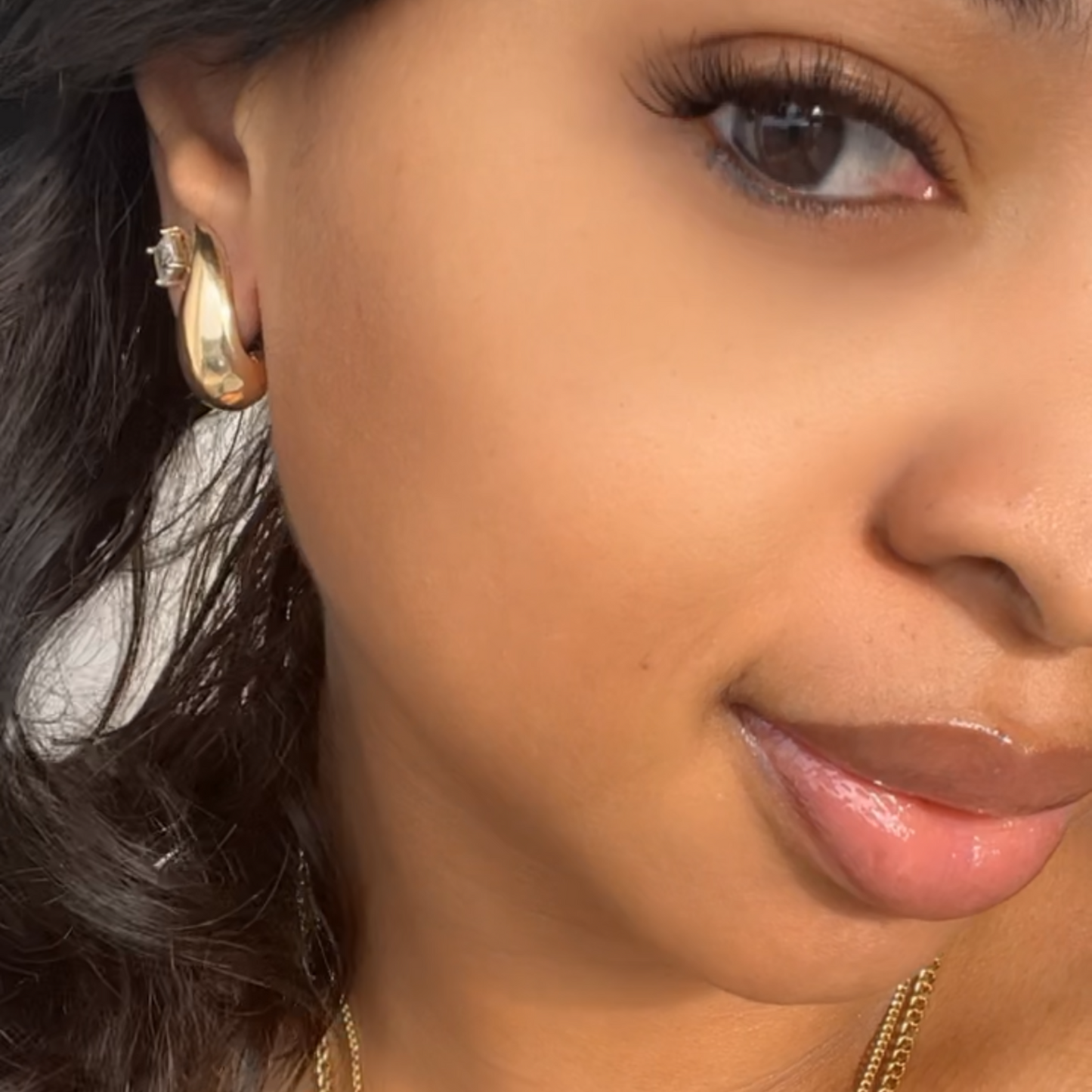 Monae Chunky Earrings-18k Gold Filled