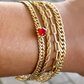 Adele Cuban Link Hearts Bracelet-18k Gold Filled