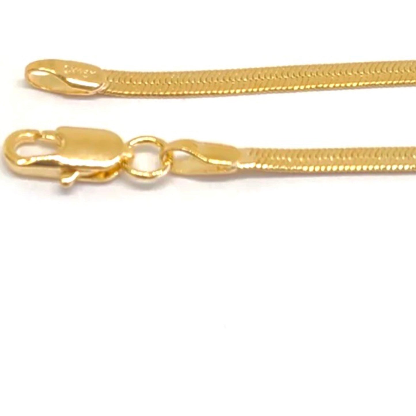 Tania Herringbone Link Anklet-18k Gold Filled