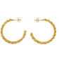 Ariel Rope Half Hoop Earrings-18k Gold Filled