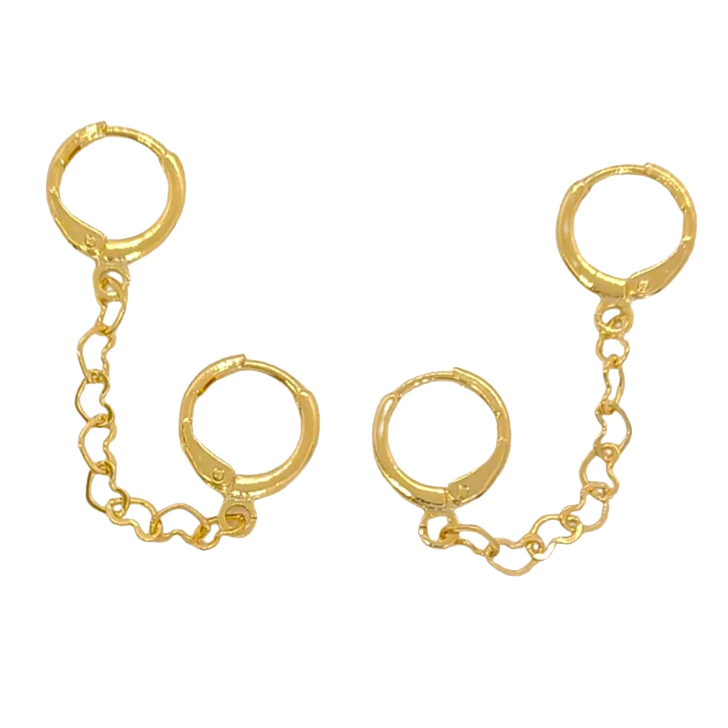 Mia Double Piercings Earrings -18k Gold Filled