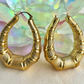 Chanele Hoop Earrings-18k Gold Plated