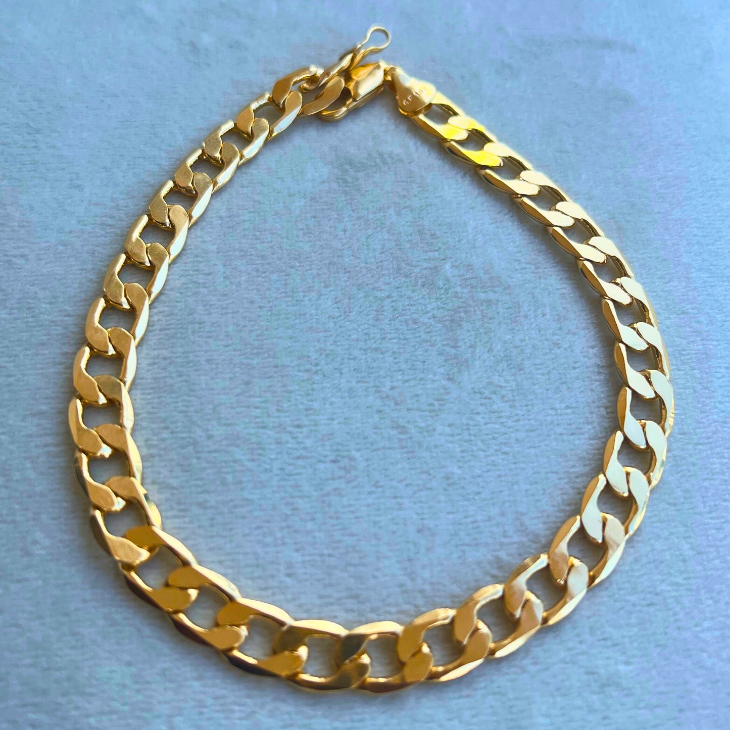 Thia Curb Link Anklet-18k Gold Filled 7mm