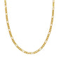 Figaro Link Chain-Flat 3MM-18k Gold Filled