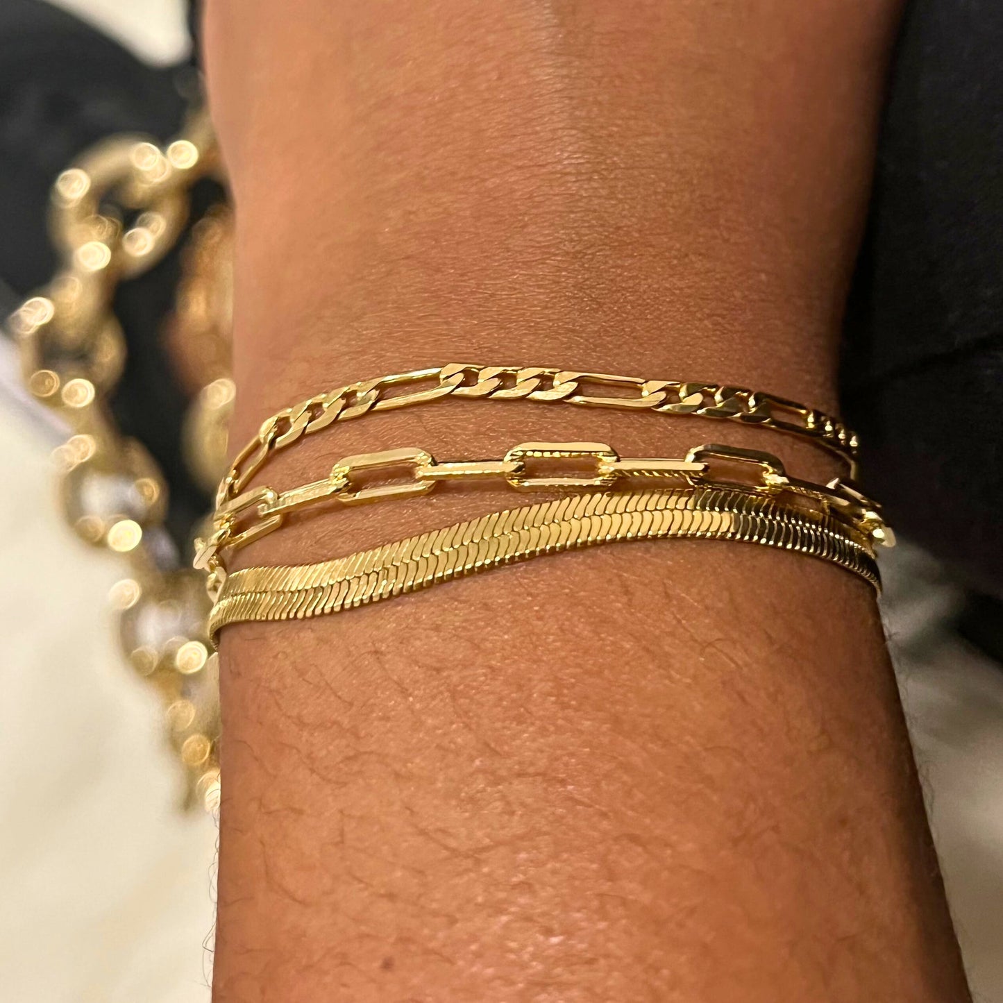 Paperclip Link Bracelet-18k Gold Filled