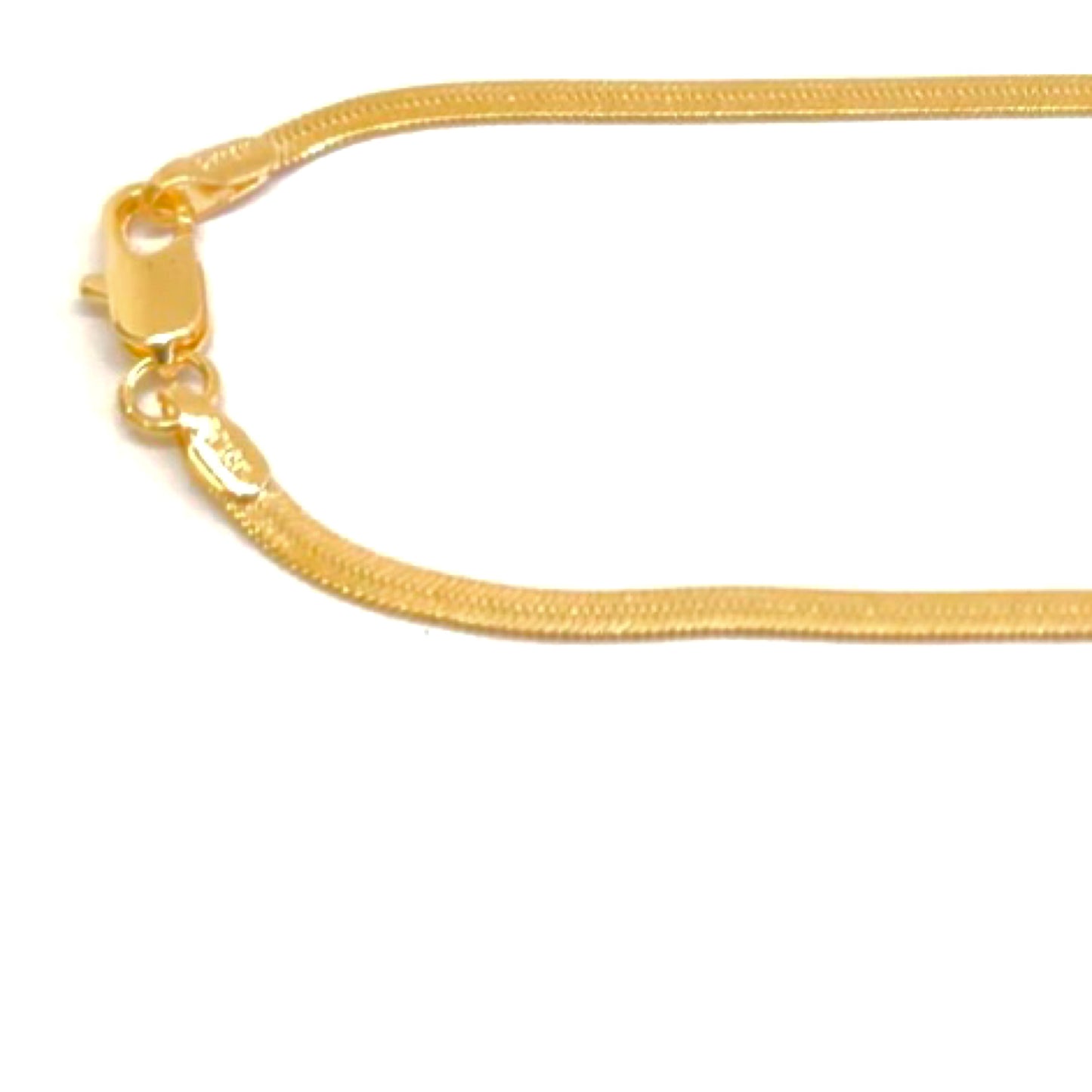 Tania Herringbone Link Anklet-18k Gold Filled