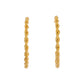 Ariel Rope Half Hoop Earrings-18k Gold Filled