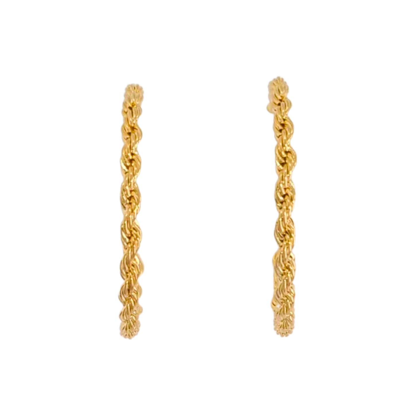 Ariel Rope Half Hoop Earrings-18k Gold Filled