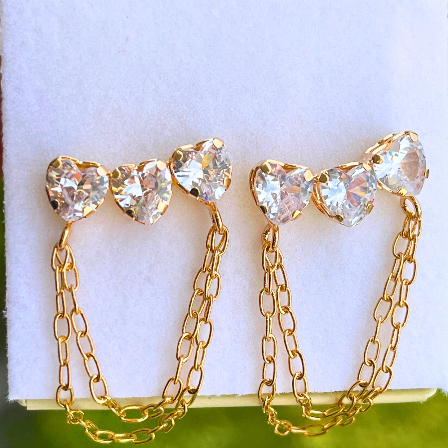 Amina Stud Earrings-18k Gold Plated