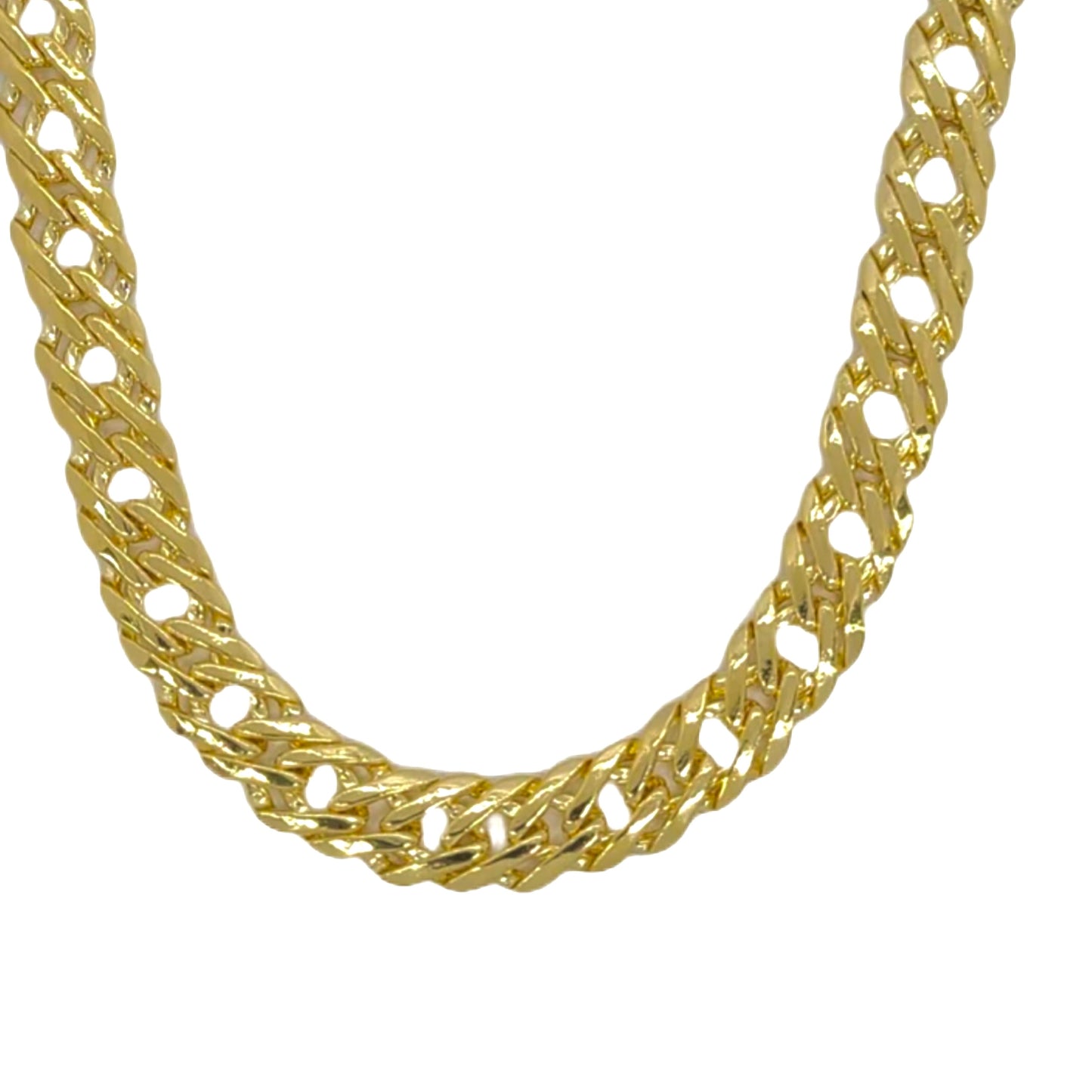 Aubrey 18k Gold Filled Double Cuban Link Chain 8mm