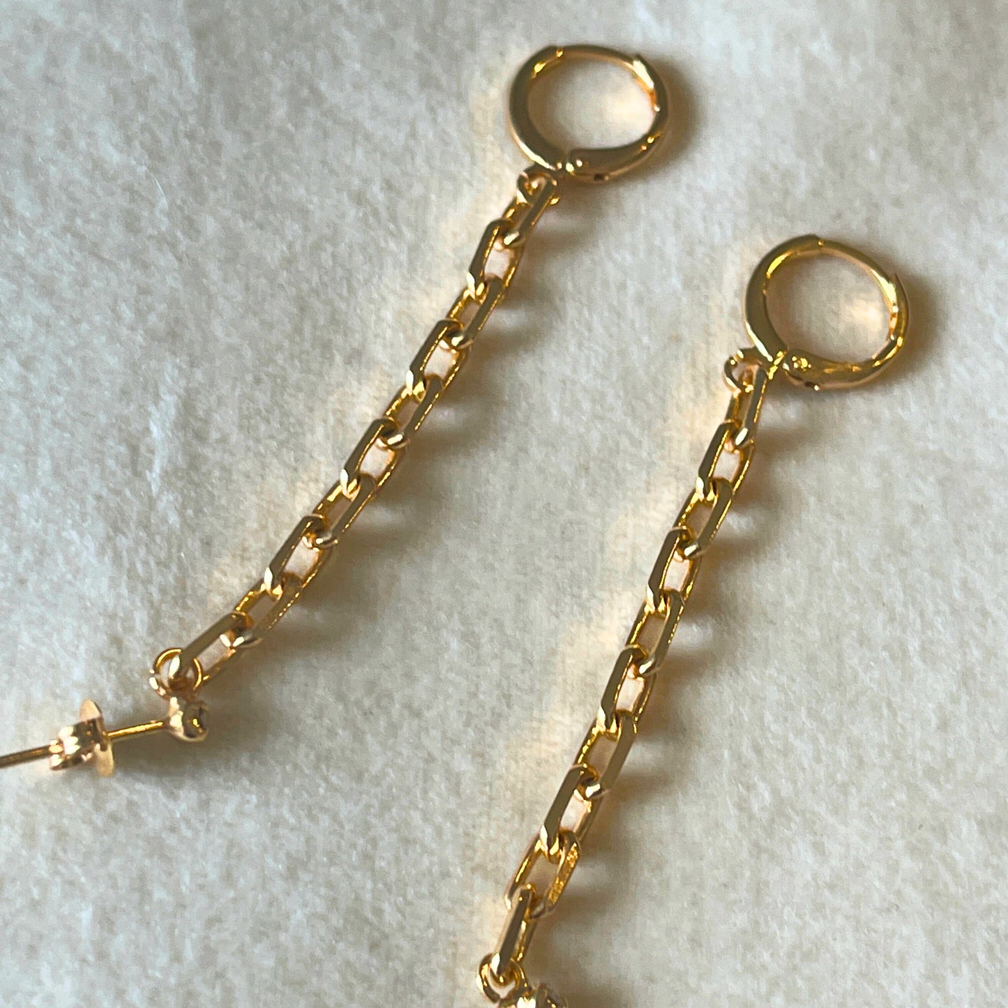 Destiny Two Hole Chain Earrings-18k Gold Filled