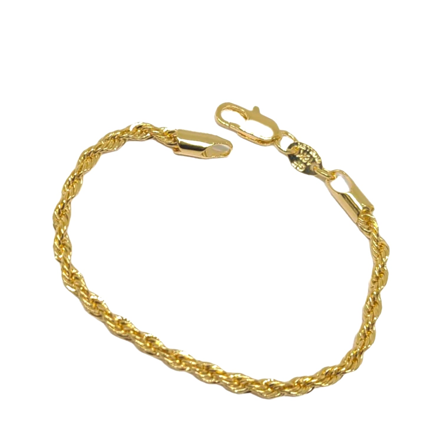 Ariel Rope Link Bracelet-18k Gold Filled