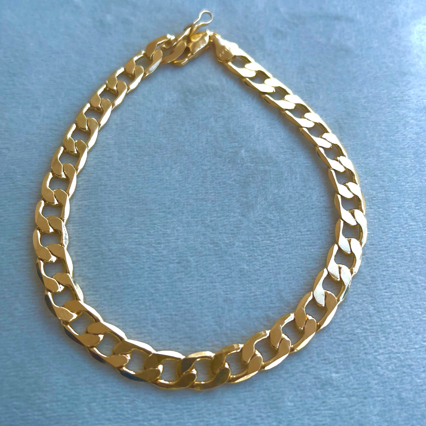 Thia Curb Link Anklet-18k Gold Filled 7mm