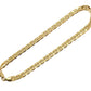 18k Gold Filled Diamond Cut Mariner Link Anklet-5mm