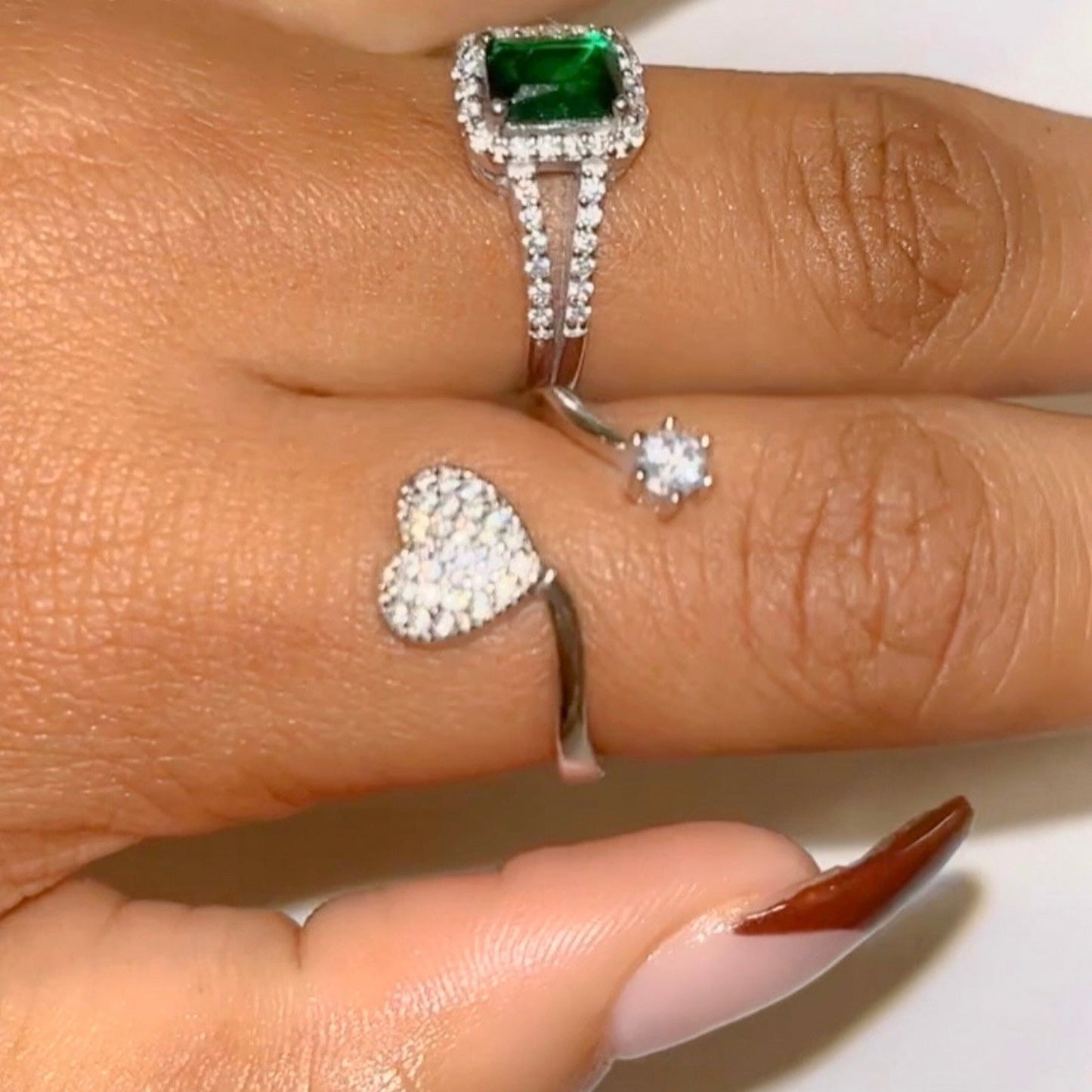 925 Sterling Silver Madison Emerald Ring