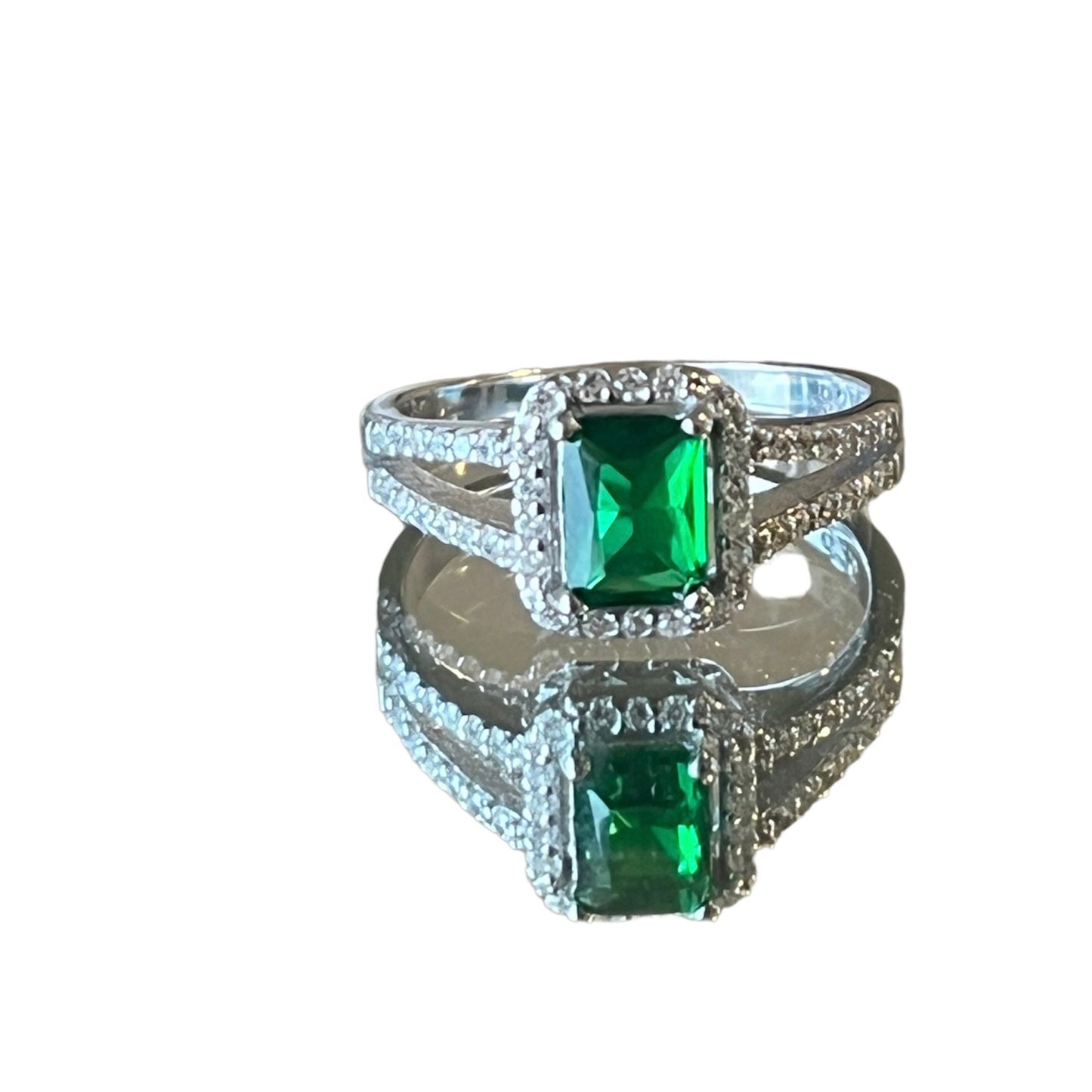 925 Sterling Silver Madison Emerald Ring