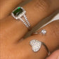 925 Sterling Silver Madison Emerald Ring