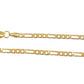 18k Gold Filled Figaro Link Anklet-3mm (Flat)