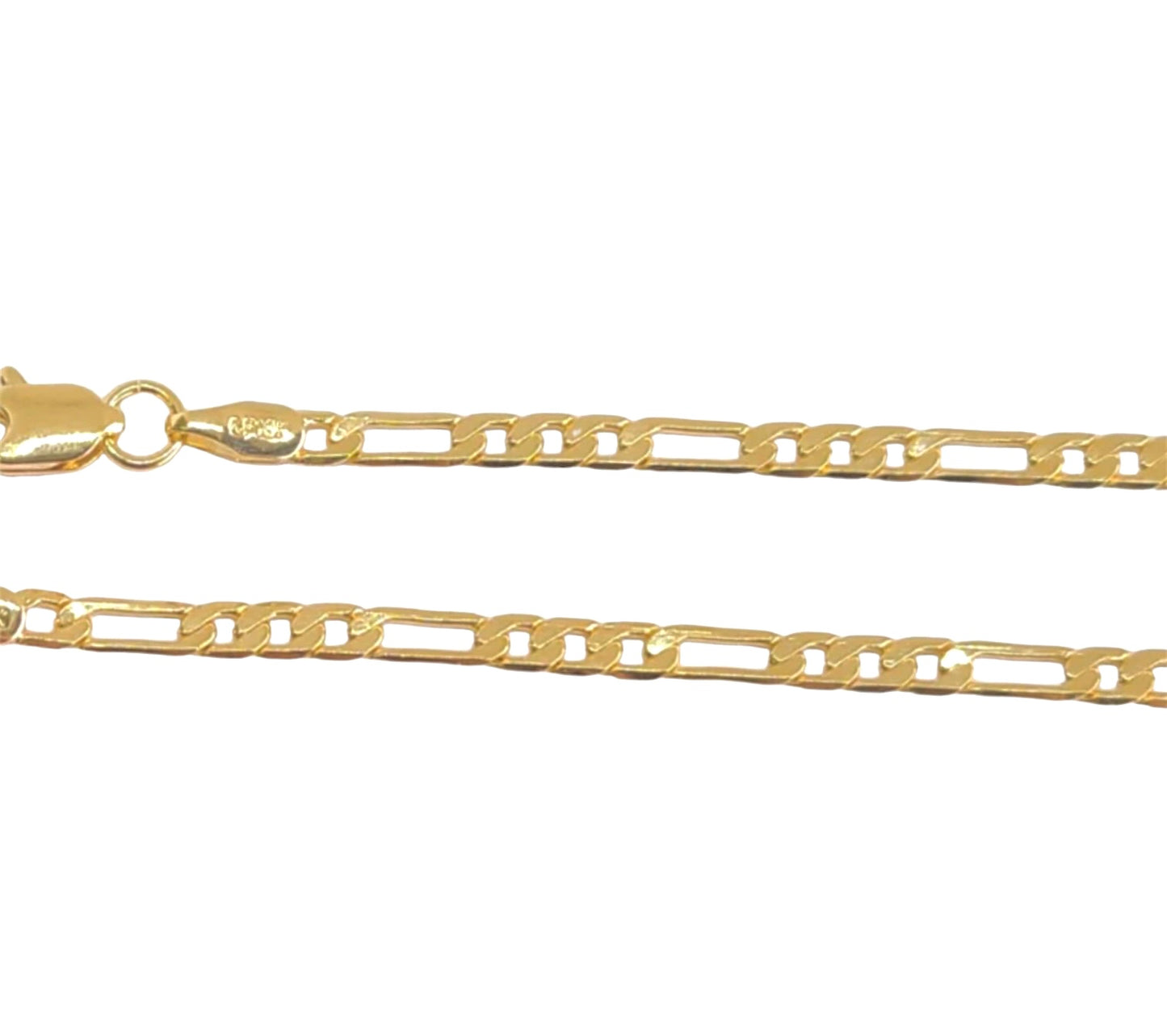 18k Gold Filled Figaro Link Anklet-3mm (Flat)