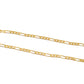 18k Gold Filled Figaro Link Anklet-3mm (Flat)