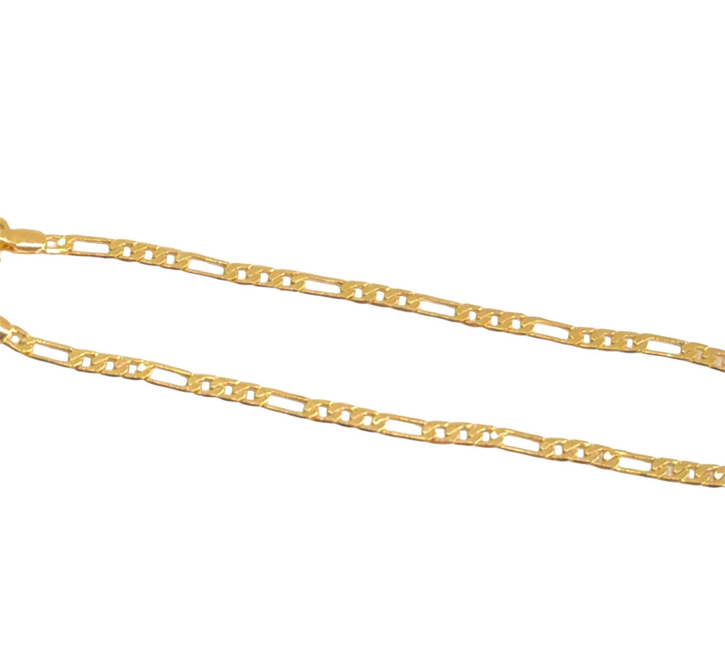 18k Gold Filled Figaro Link Anklet-3mm (Flat)