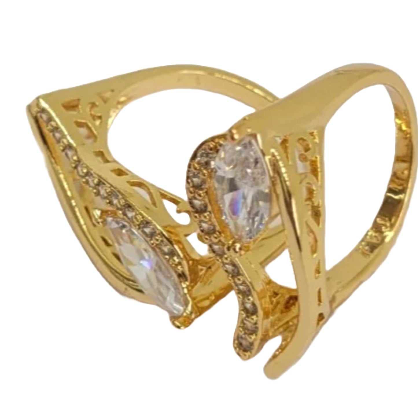 18k Gold Plated Cerina CZ Ring