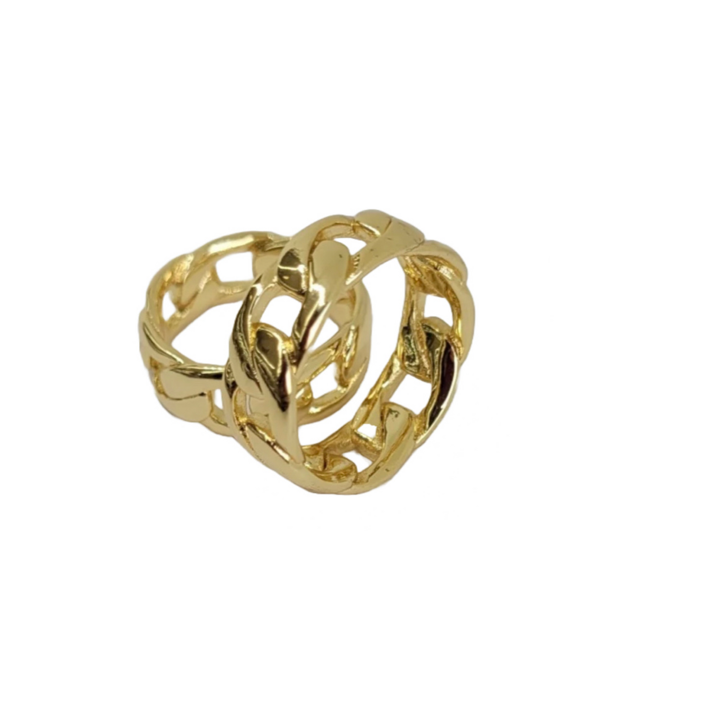 18k Gold Plated Rita Curb Band Ring