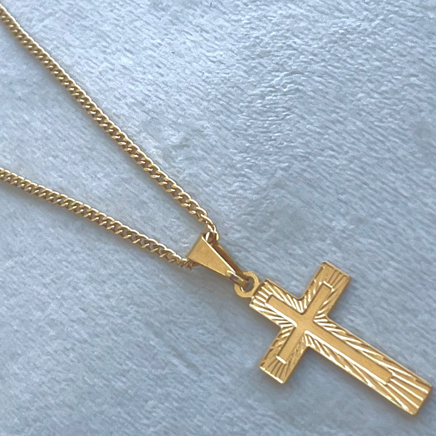 Chardae Cross Pendant Necklace-18k Gold Filled